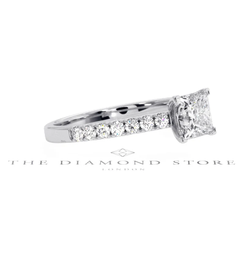 Katerina GIA Princess Diamond Engagement Ring Platinum 1.15ct G/SI1 - Image 15