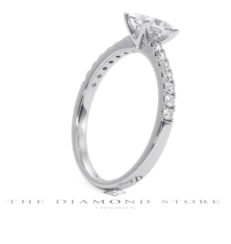 Katerina GIA Princess Diamond Engagement Ring Platinum 1.15ct G/SI1 - Image 33
