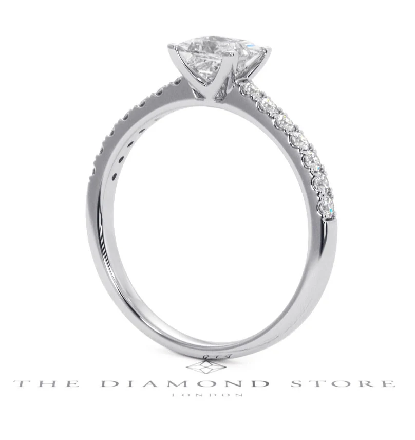 Katerina GIA Princess Diamond Engagement Ring Platinum 1.15ct G/SI1 - Image 39