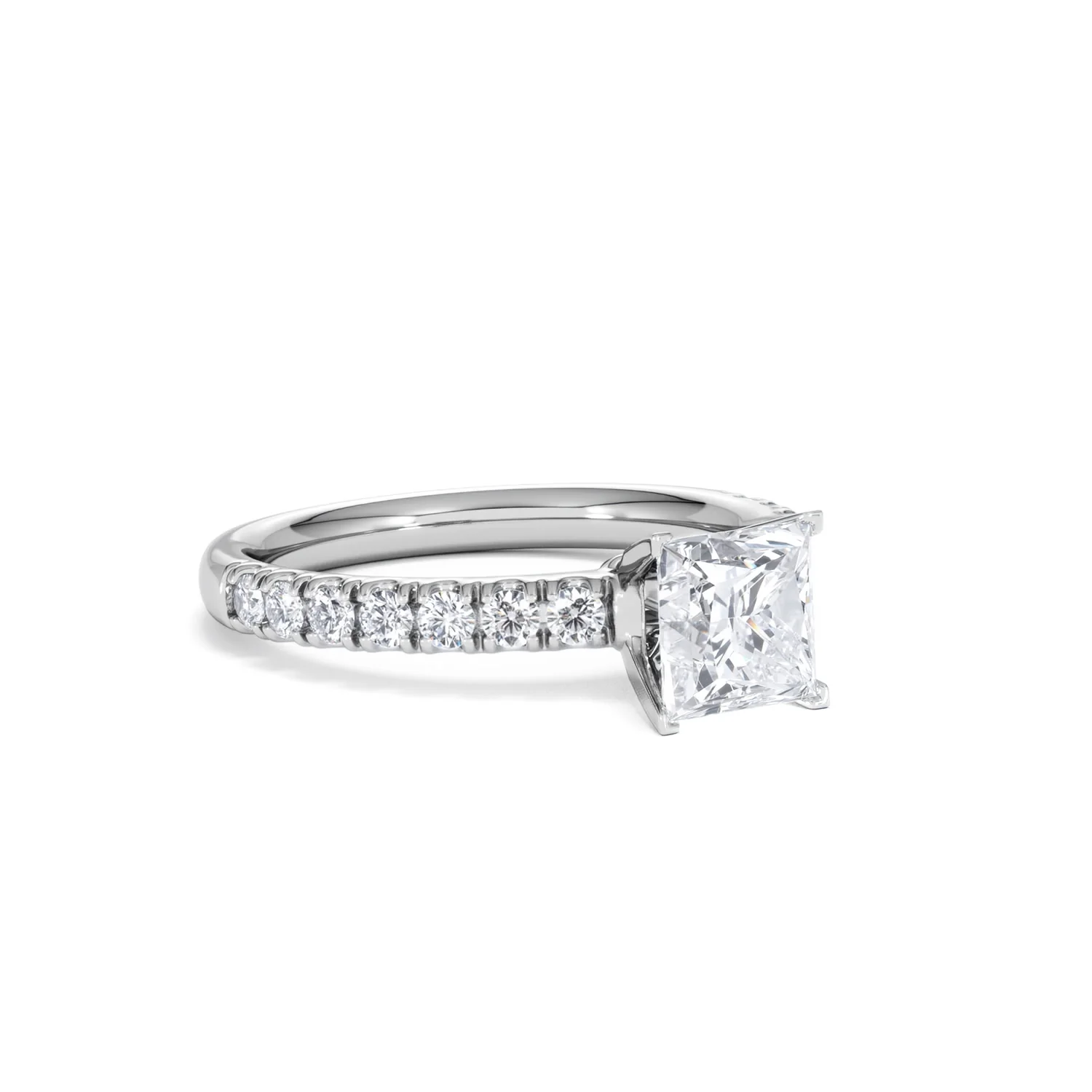 Katerina GIA Princess Diamond Engagement Ring Platinum 1.55ct G/SI2 - Image 15