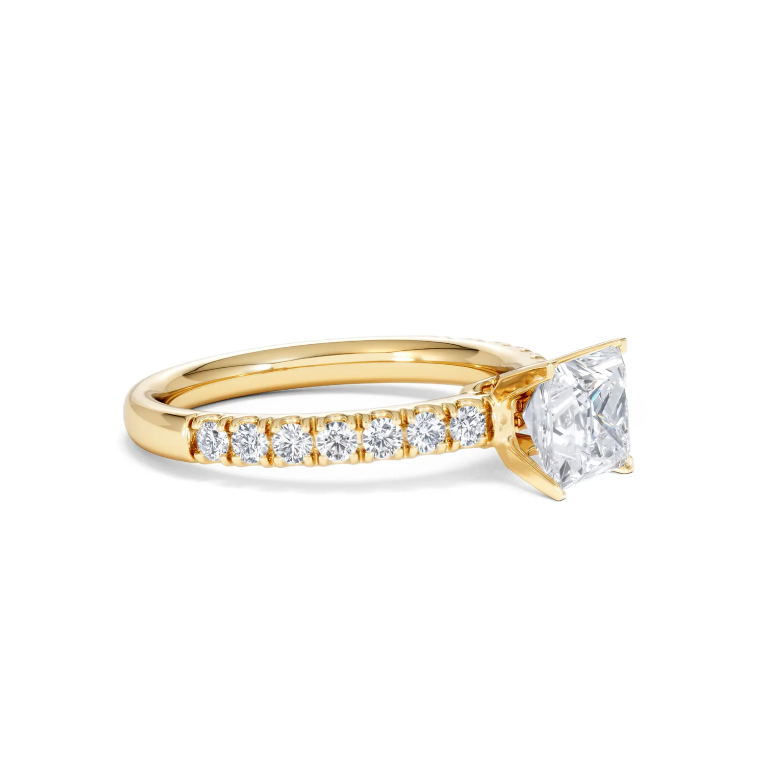 Katerina Lab Princess Diamond Engagement Ring 18K Gold 1.55ct F/VS1 - Image 20