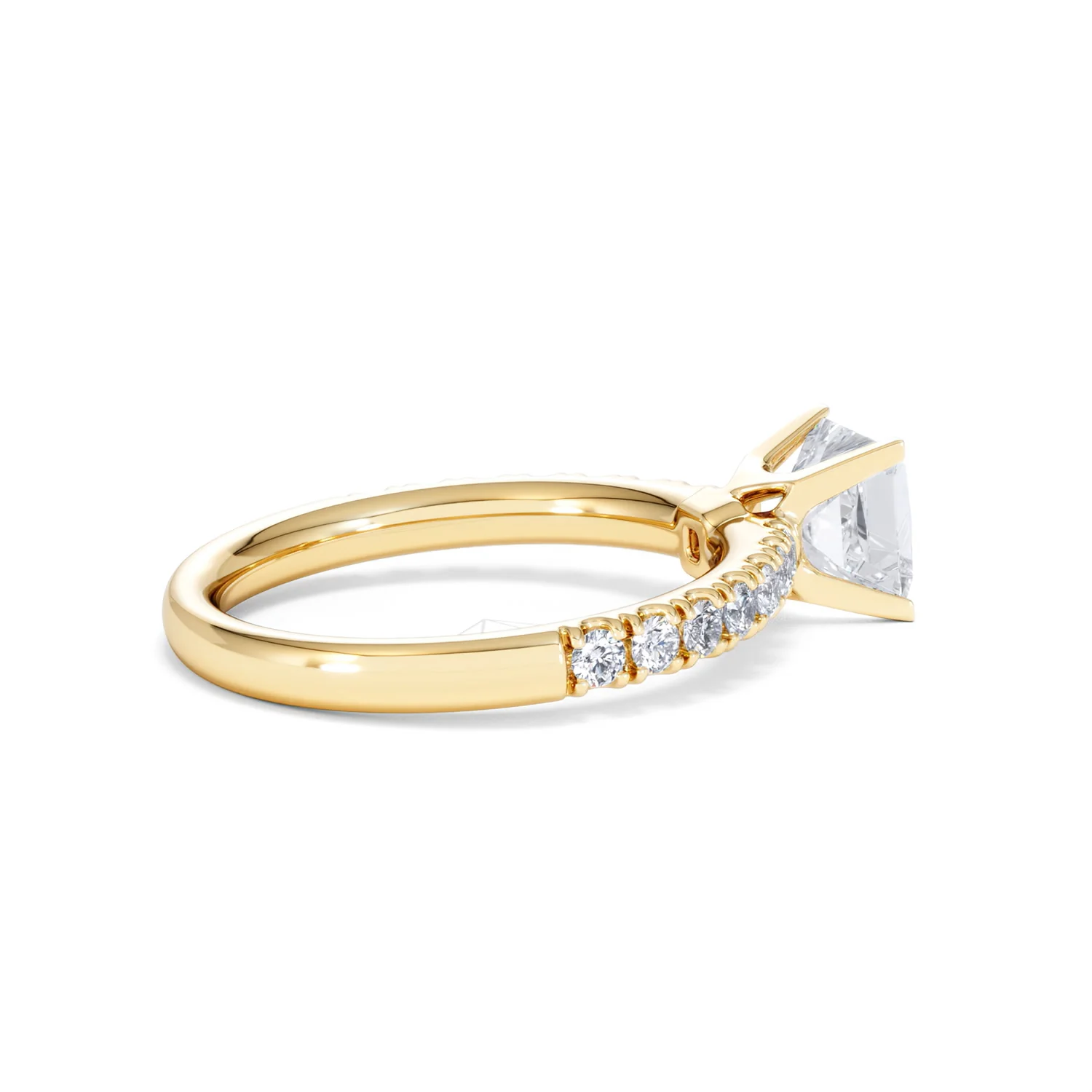 Katerina Lab Princess Diamond Engagement Ring 18K Gold 1.55ct F/VS1 - Image 33