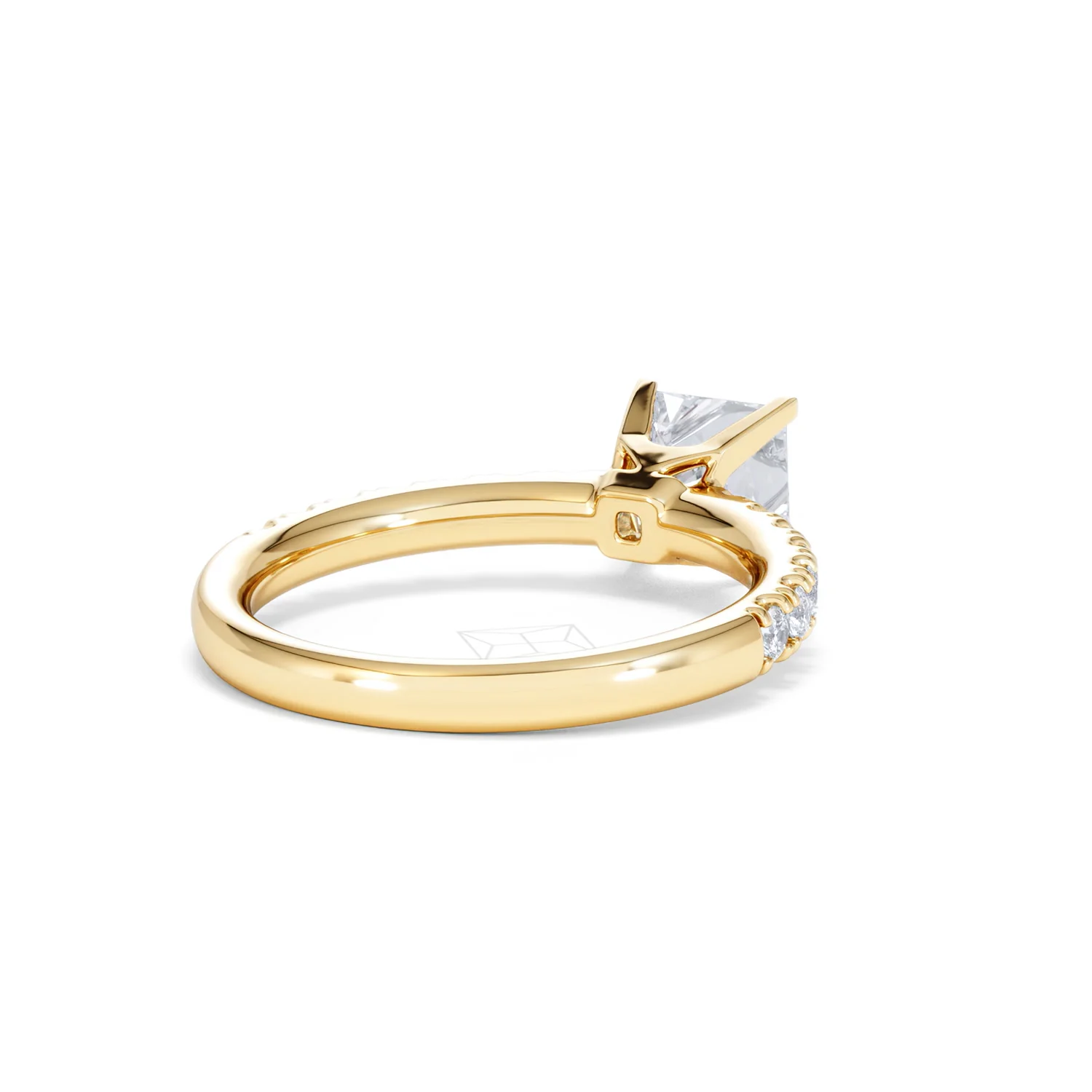 Katerina Lab Princess Diamond Engagement Ring 18K Gold 1.55ct F/VS1 - Image 41