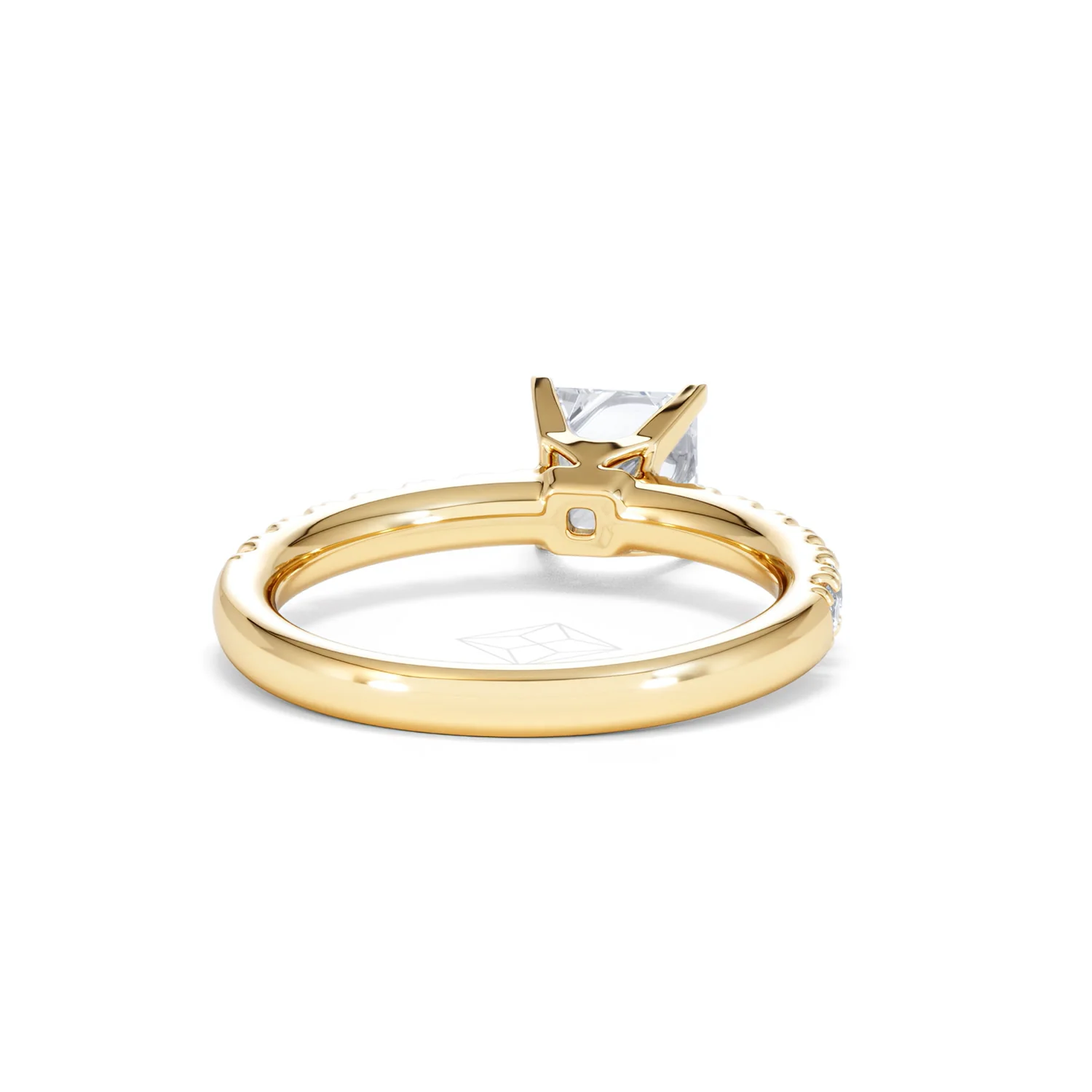 Katerina Lab Princess Diamond Engagement Ring 18K Gold 1.55ct F/VS1 - Image 45