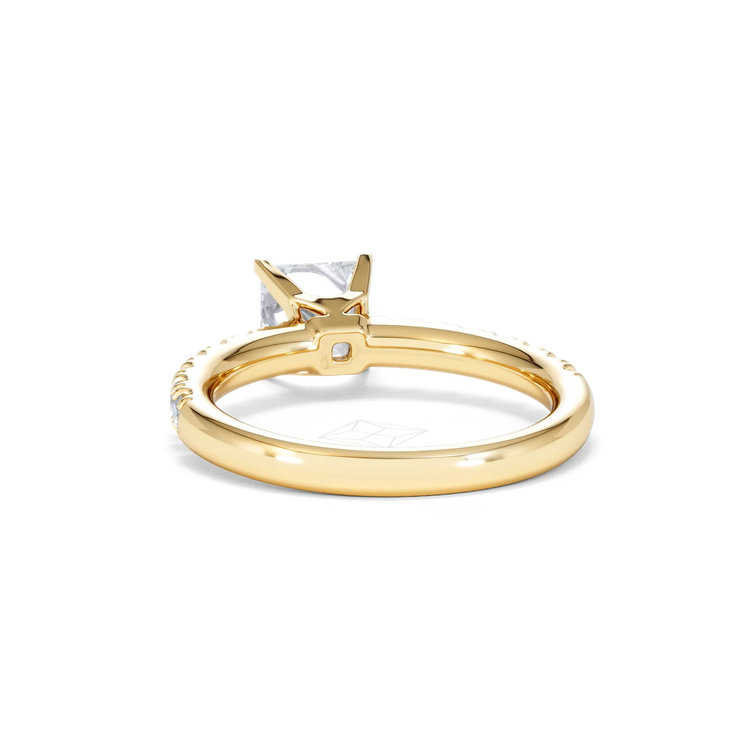 Katerina Lab Princess Diamond Engagement Ring 18K Gold 1.55ct F/VS1 - Image 51