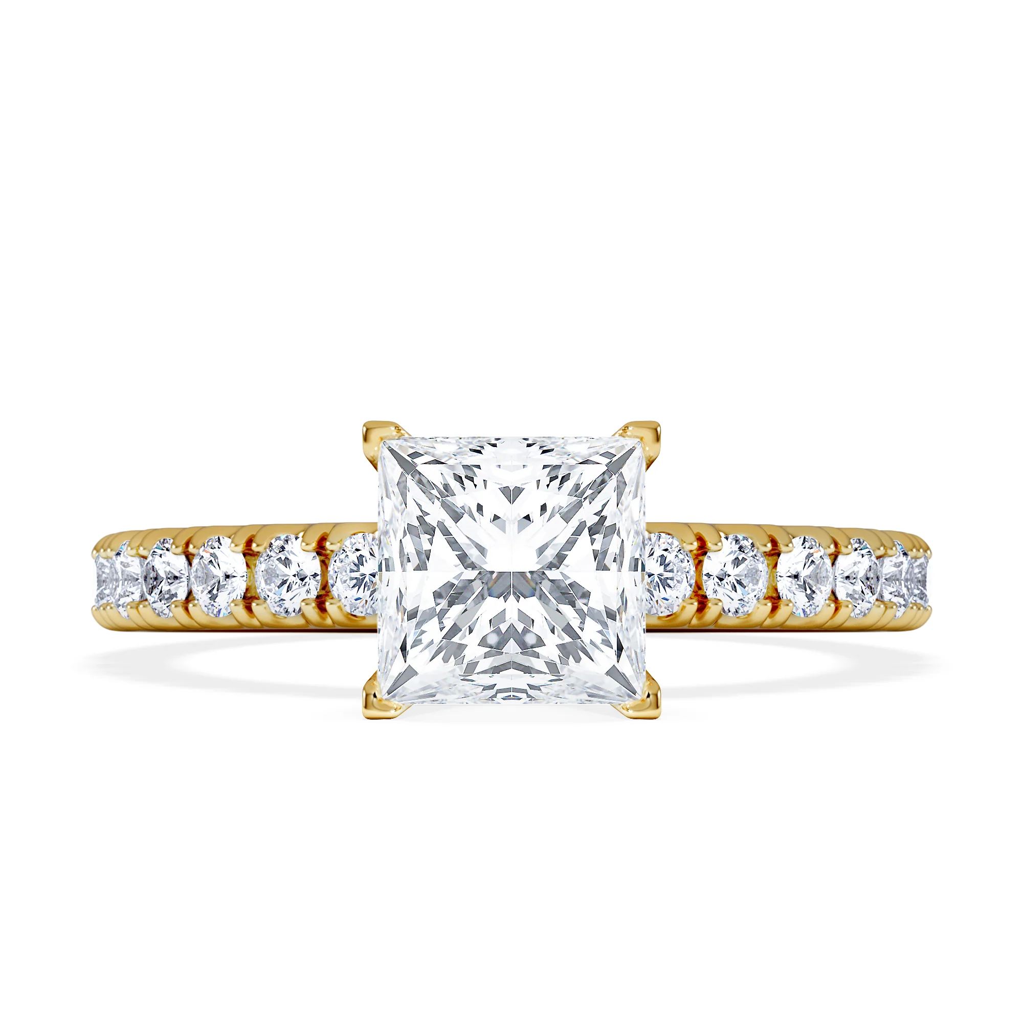 Katerina Lab Princess Diamond Engagement Ring 18K Gold 1.55ct F/VS1 - Image 6
