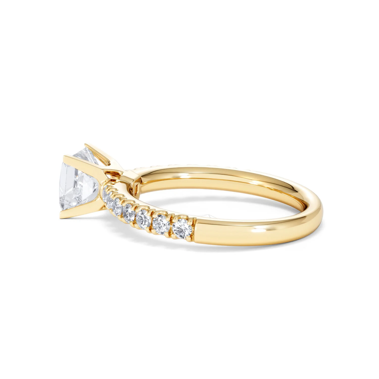Katerina Lab Princess Diamond Engagement Ring 18K Gold 1.55ct F/VS1 - Image 64