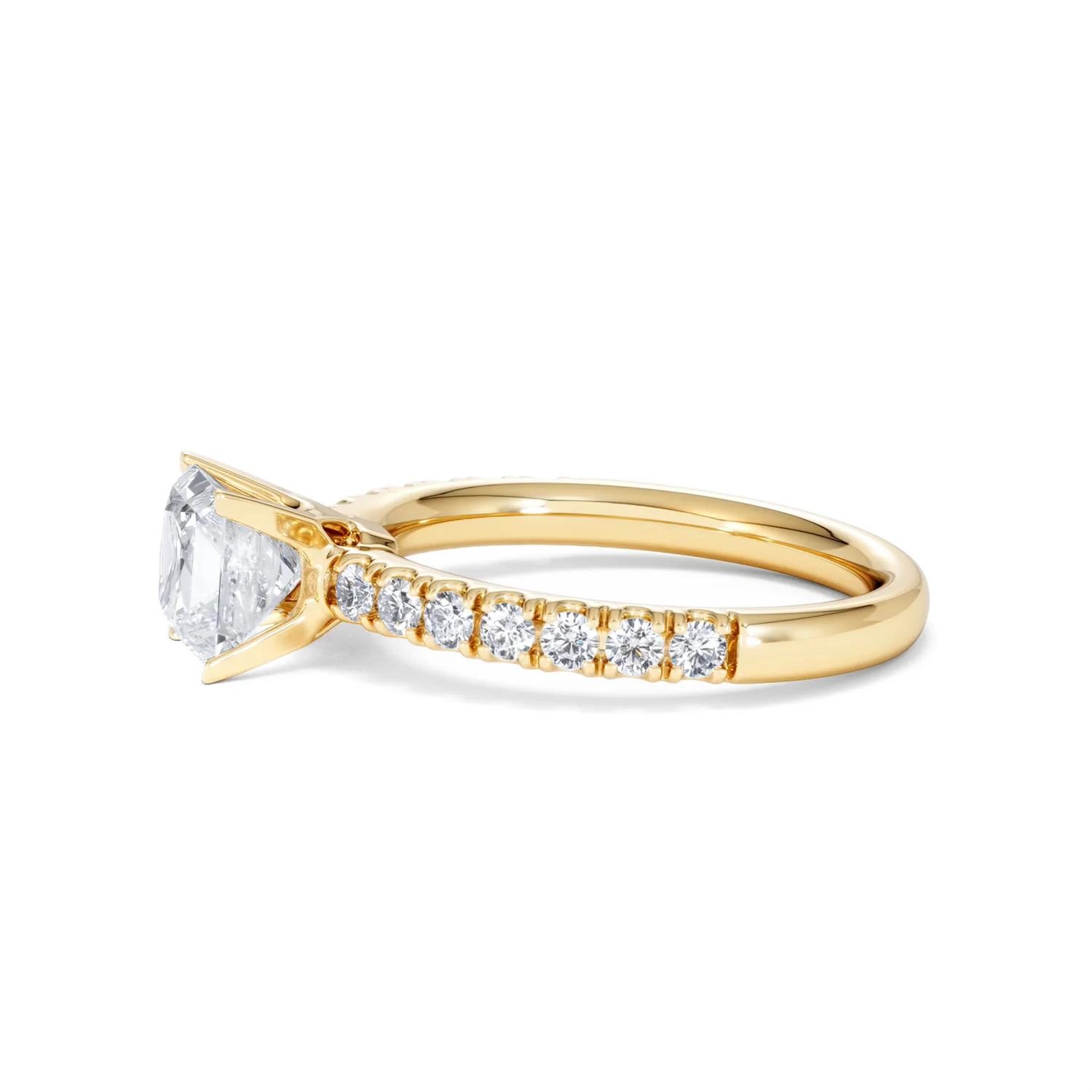 Katerina Lab Princess Diamond Engagement Ring 18K Gold 1.55ct F/VS1 - Image 71