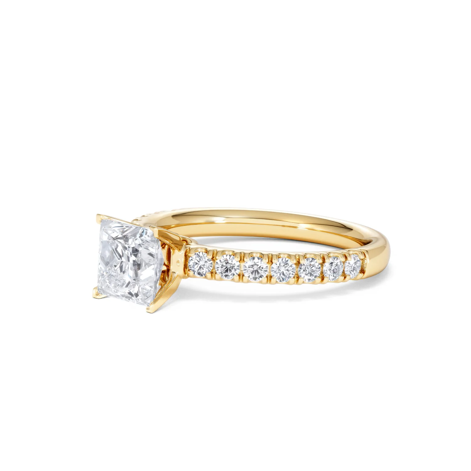 Katerina Lab Princess Diamond Engagement Ring 18K Gold 1.55ct F/VS1 - Image 78