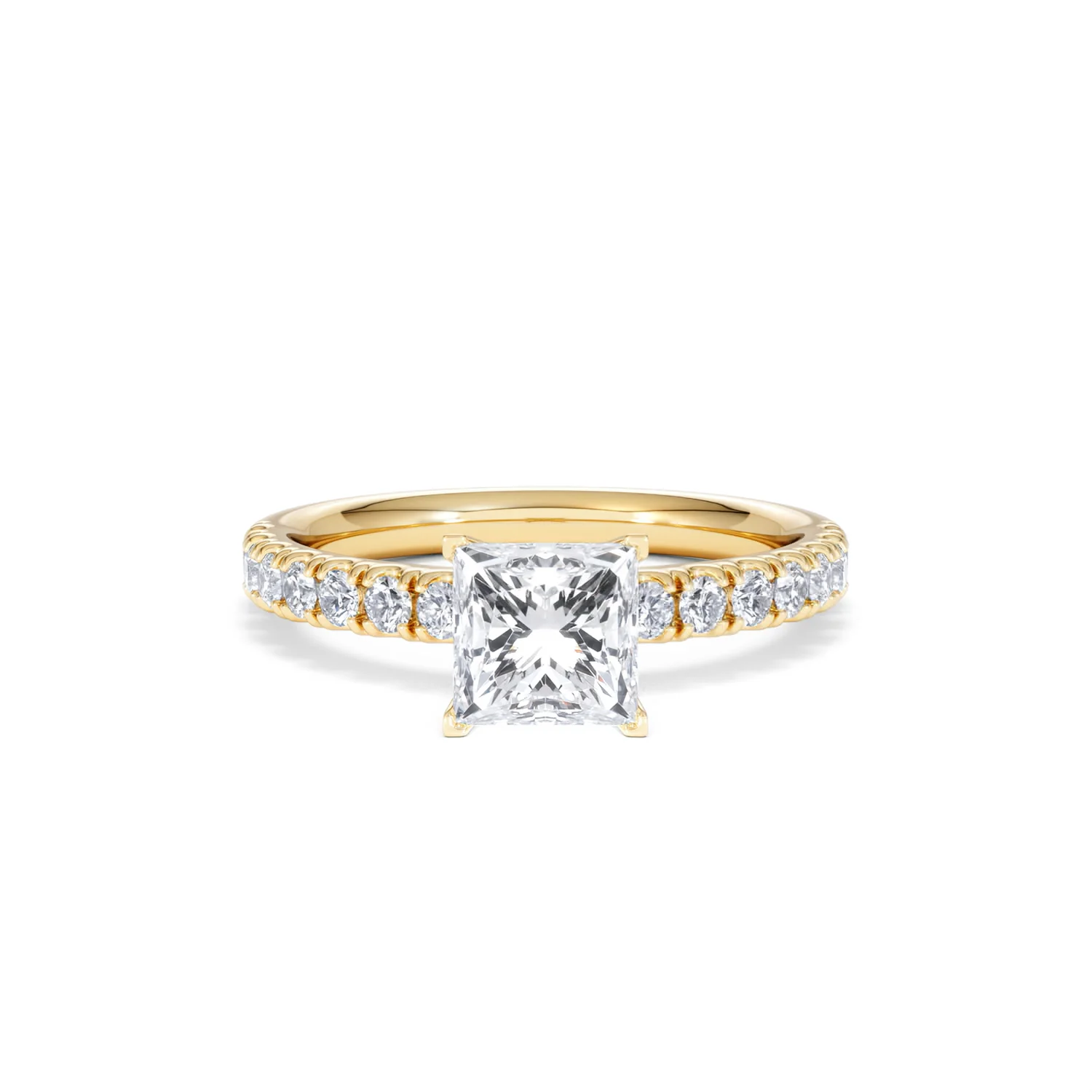 Katerina Lab Princess Diamond Engagement Ring 18K Gold 1.55ct F/VS1 - Image 8