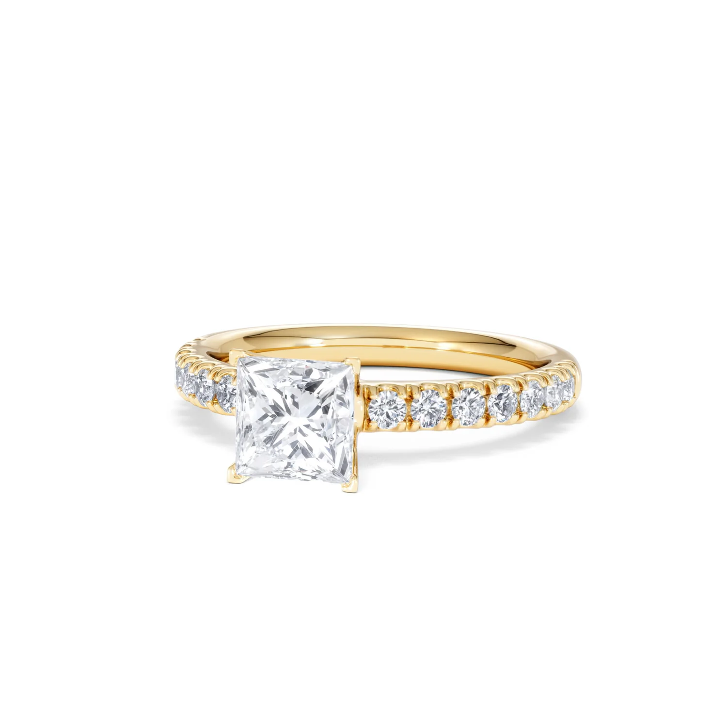 Katerina Lab Princess Diamond Engagement Ring 18K Gold 1.55ct F/VS1 - Image 84