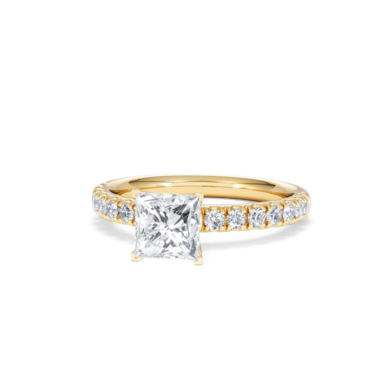 Katerina Lab Princess Diamond Engagement Ring 18K Gold 1.55ct F/VS1 - Image 85