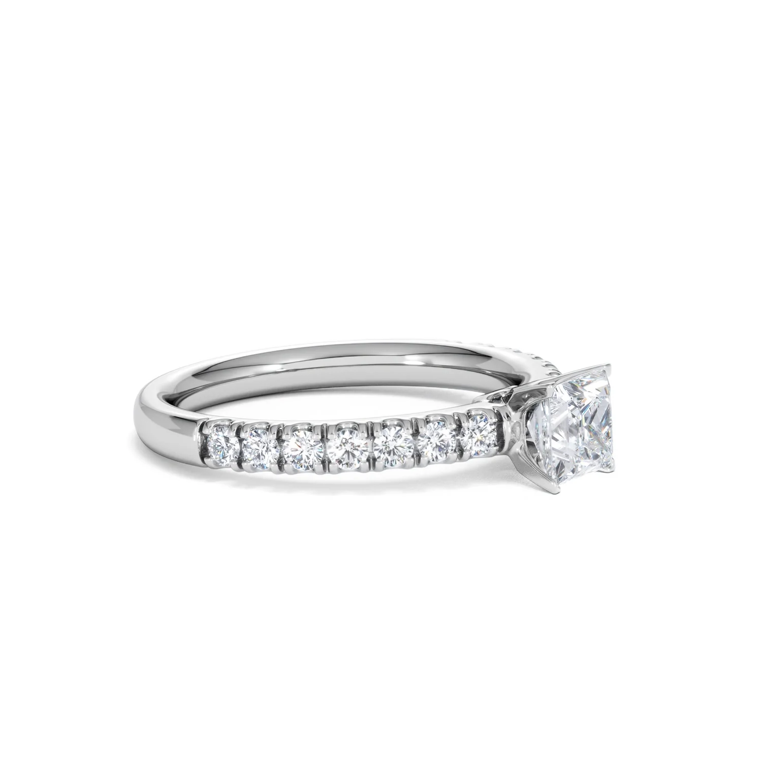 Katerina Lab Princess Diamond Engagement Ring 18KW Gold 0.85ct F/VS1 - Image 24