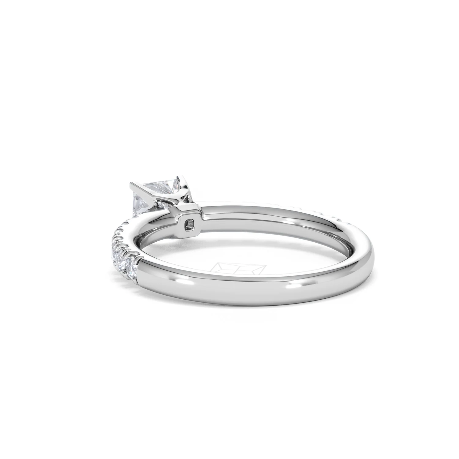Katerina Lab Princess Diamond Engagement Ring 18KW Gold 0.85ct F/VS1 - Image 59