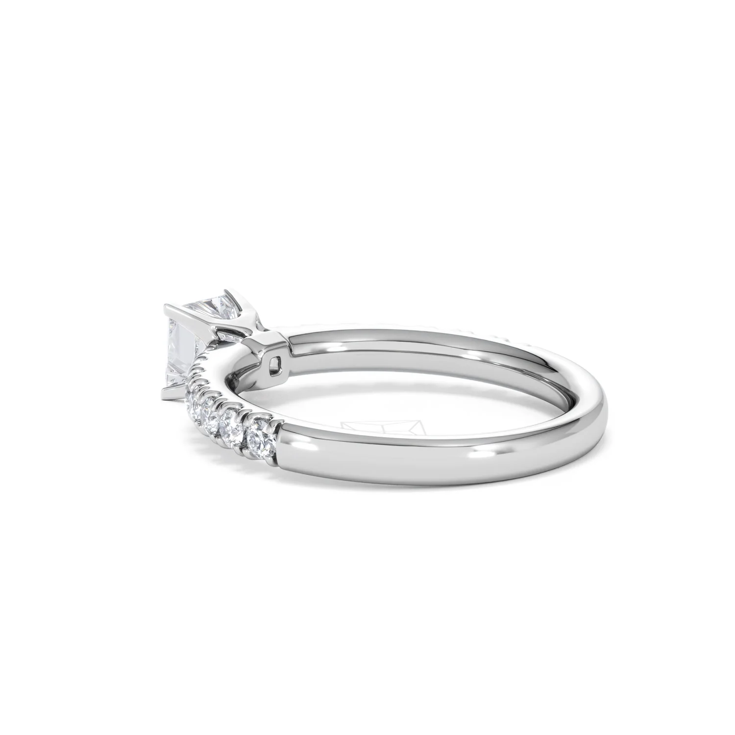 Katerina Lab Princess Diamond Engagement Ring 18KW Gold 0.85ct F/VS1 - Image 63