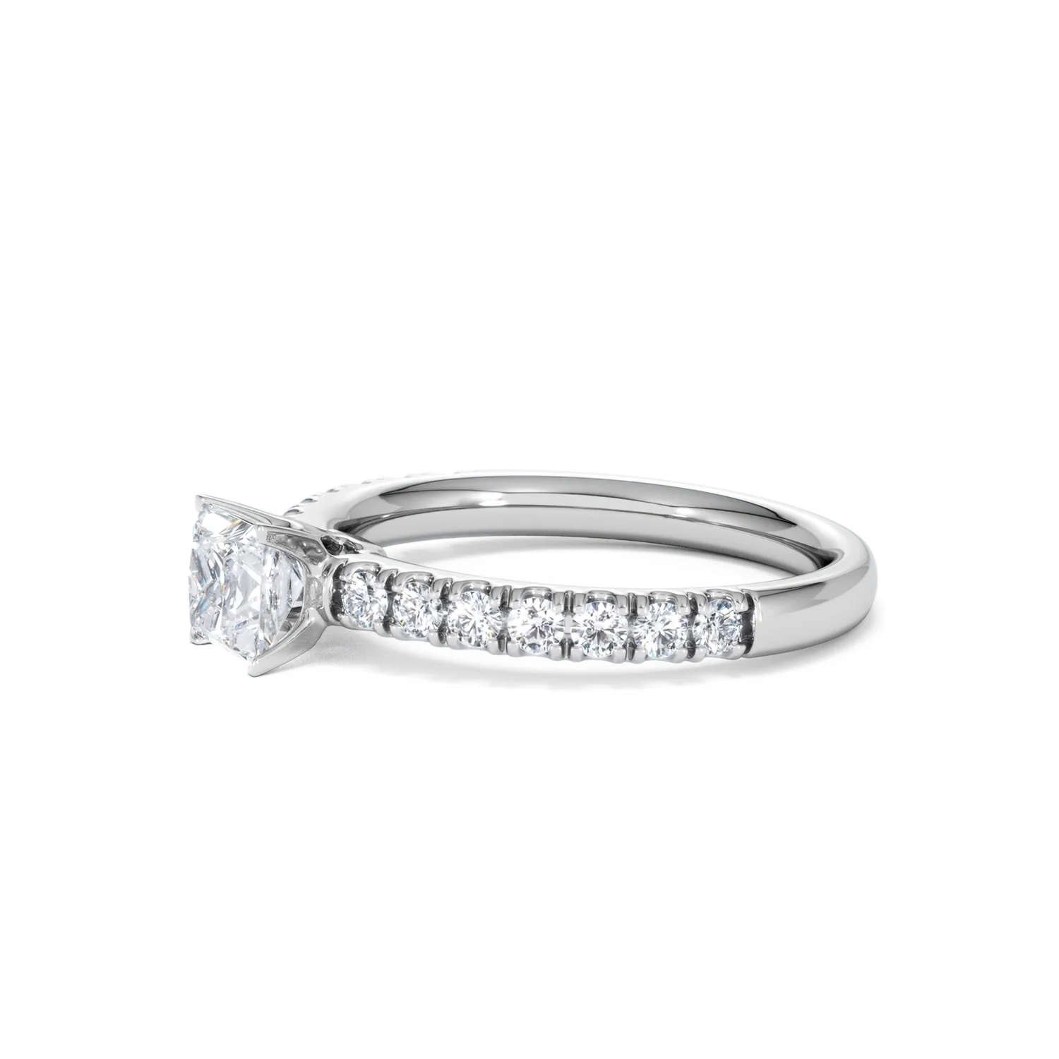 Katerina Lab Princess Diamond Engagement Ring 18KW Gold 0.85ct F/VS1 - Image 78