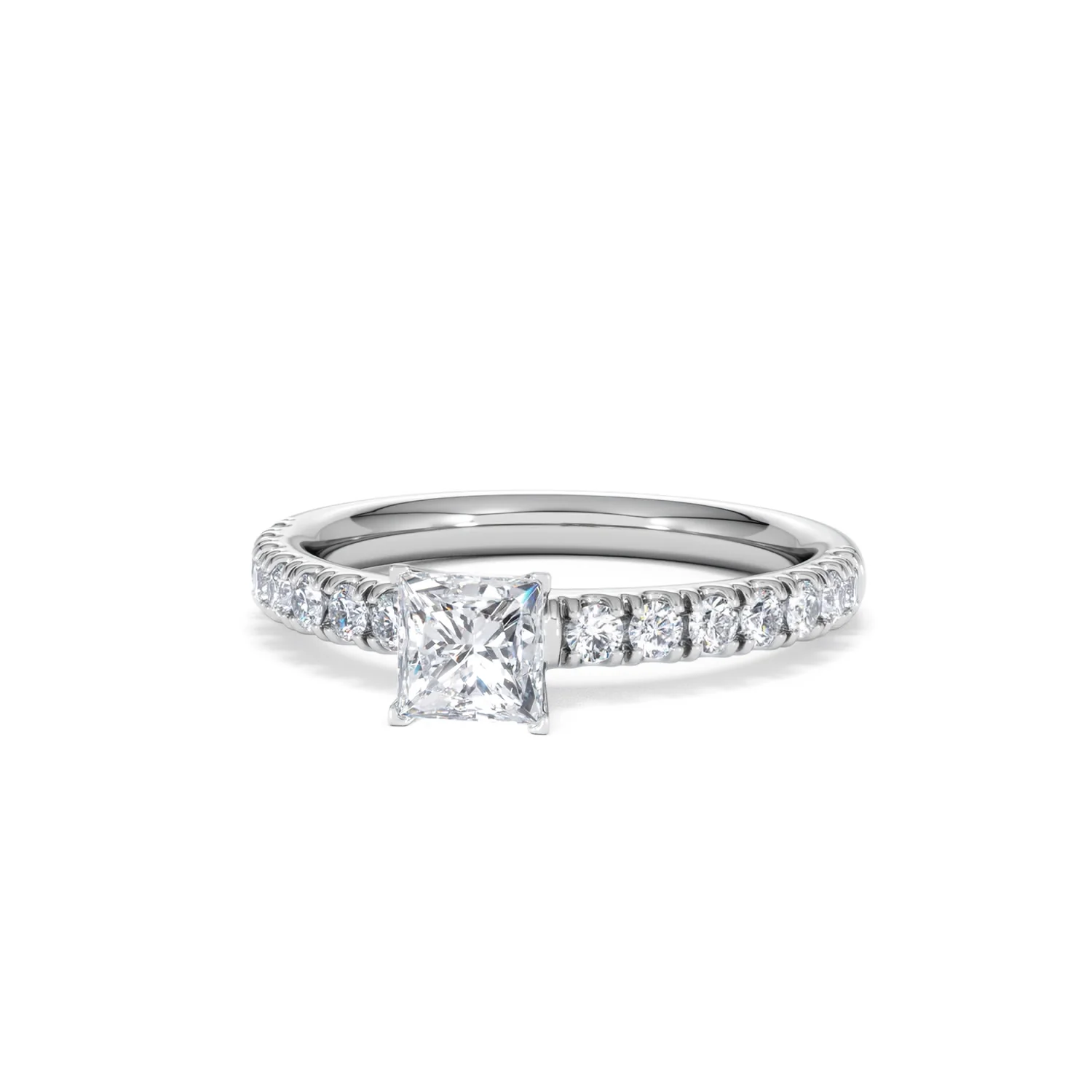 Katerina Lab Princess Diamond Engagement Ring 18KW Gold 0.85ct F/VS1 - Image 89