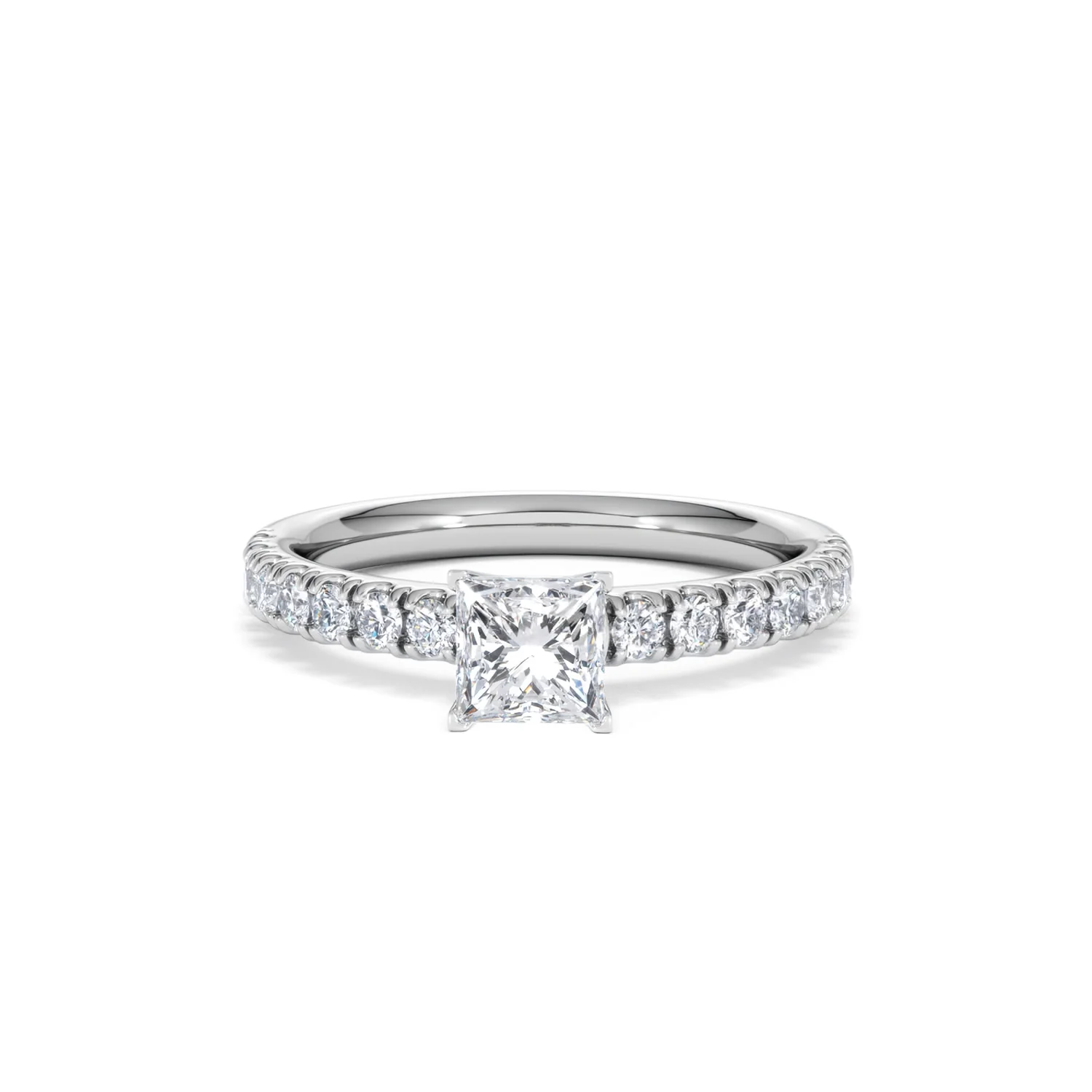 Katerina Lab Princess Diamond Engagement Ring 18KW Gold 0.85ct F/VS1 - Image 91