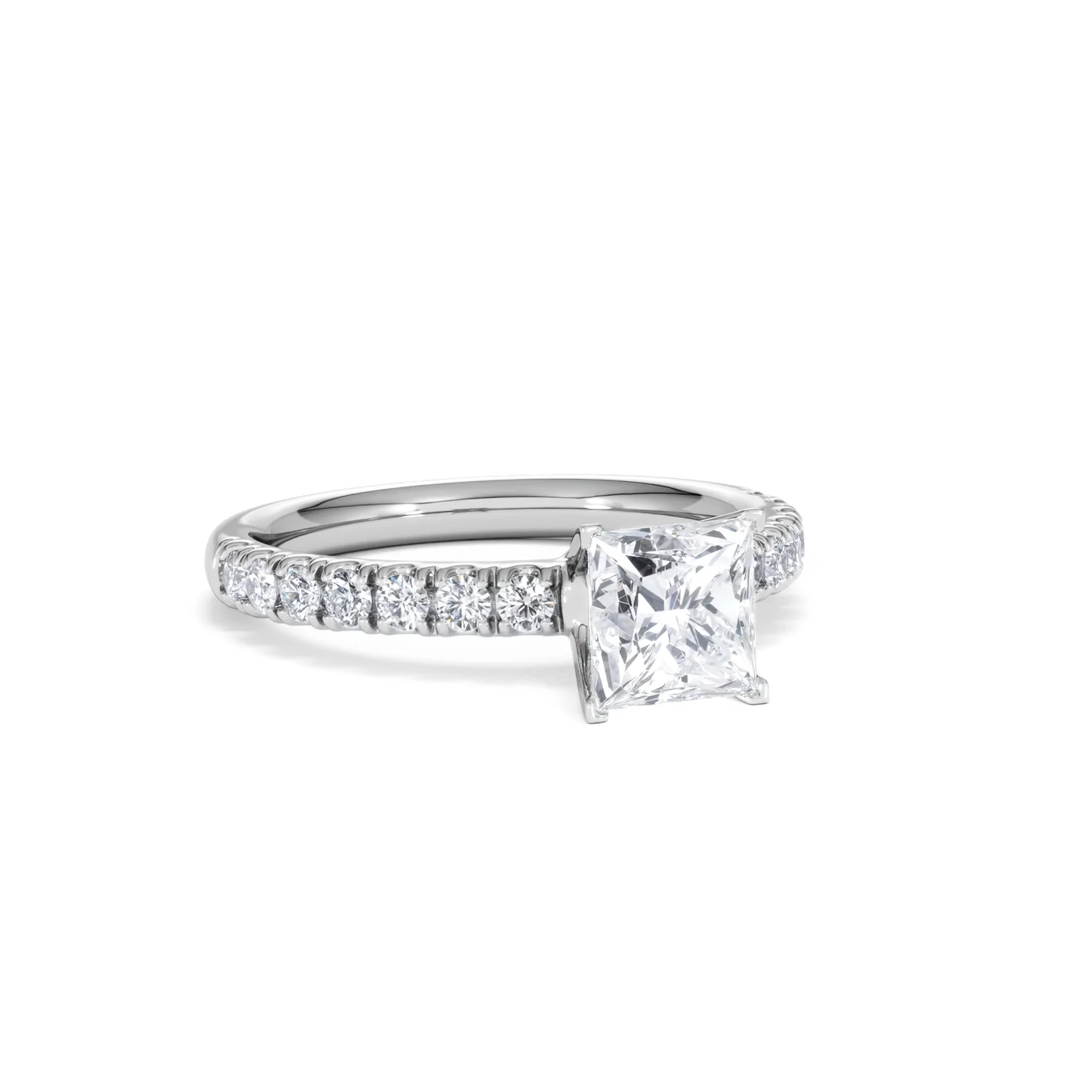 Katerina Lab Princess Diamond Engagement Ring 18KW Gold 1.55ct F/VS1 - Image 13
