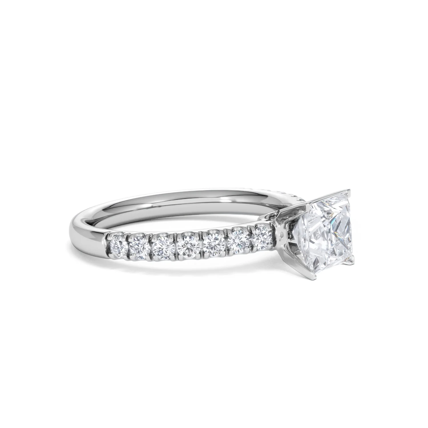 Katerina Lab Princess Diamond Engagement Ring 18KW Gold 1.55ct F/VS1 - Image 20
