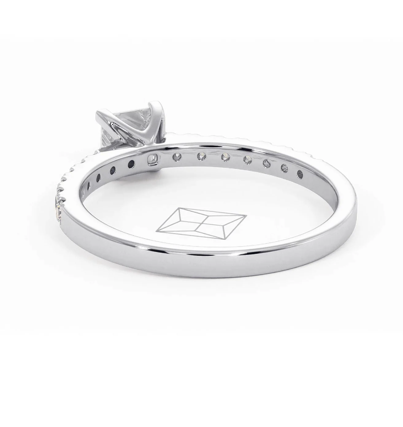 Katerina Lab Princess Diamond Engagement Ring Platinum 0.85ct F/VS1 - Image 122