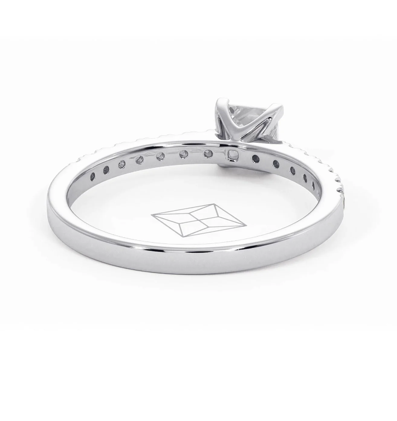 Katerina Lab Princess Diamond Engagement Ring Platinum 0.85ct F/VS1 - Image 132