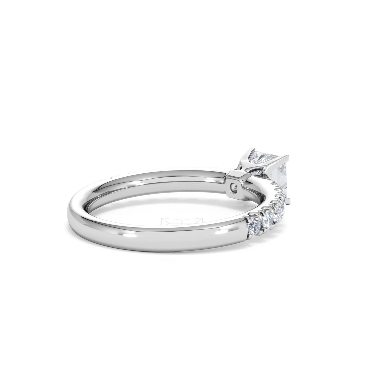 Katerina Lab Princess Diamond Engagement Ring Platinum 0.85ct F/VS1 - Image 42