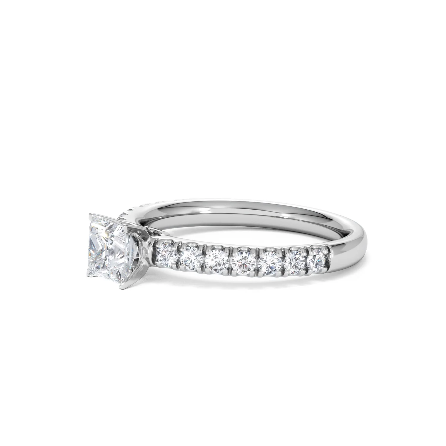 Katerina Lab Princess Diamond Engagement Ring Platinum 0.85ct F/VS1 - Image 80