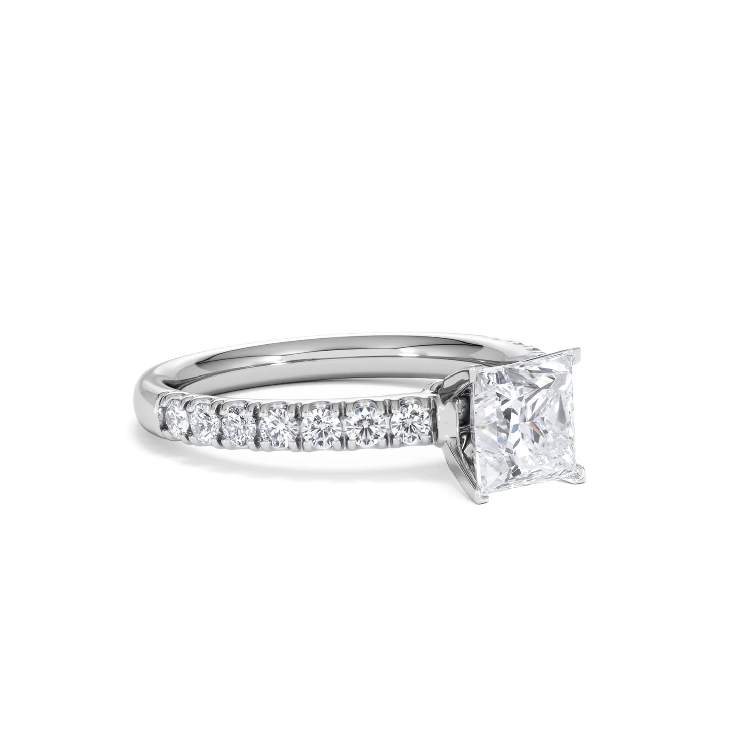 Katerina Lab Princess Diamond Engagement Ring Platinum 1.55ct F/VS1 - Image 16