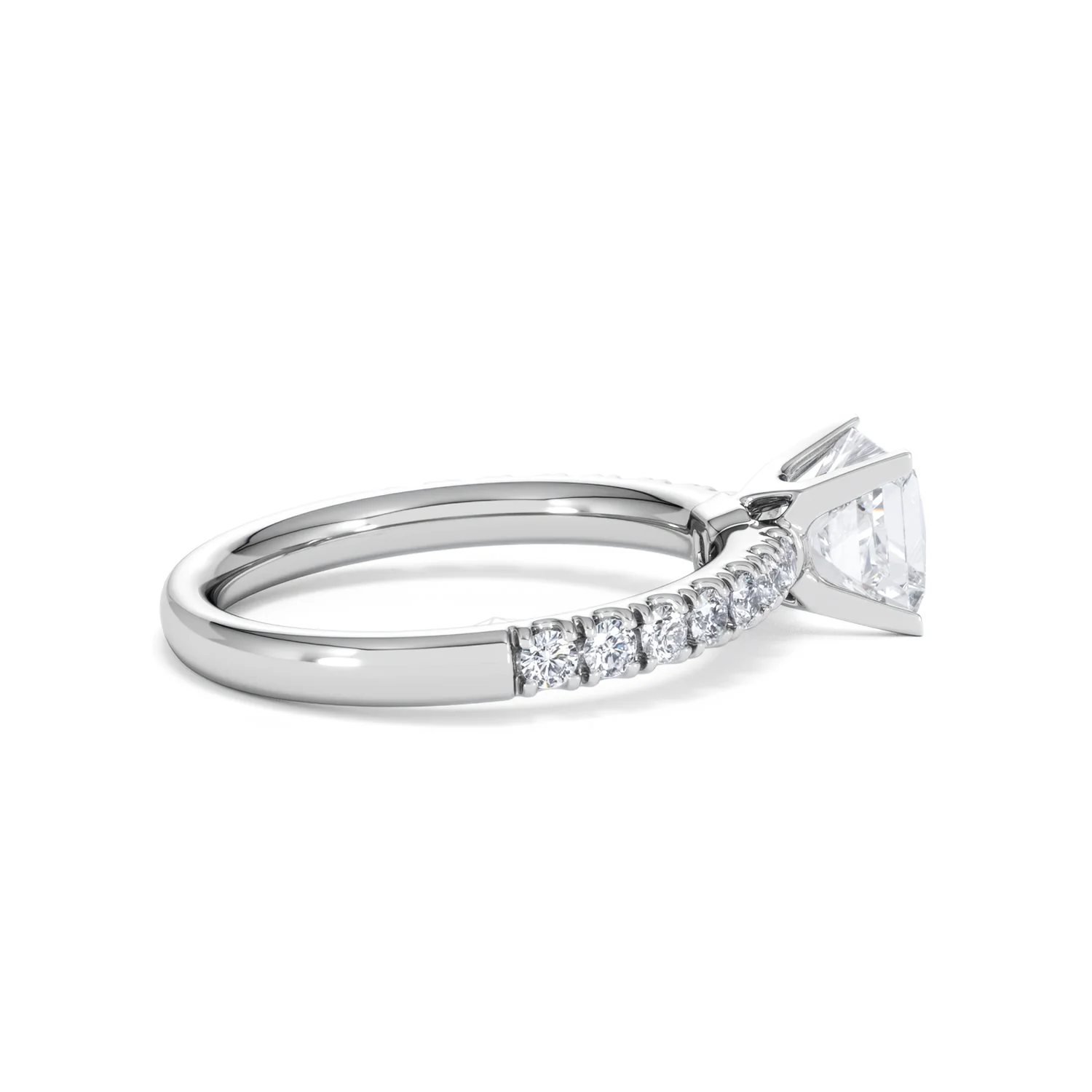 Katerina Lab Princess Diamond Engagement Ring Platinum 1.55ct F/VS1 - Image 31