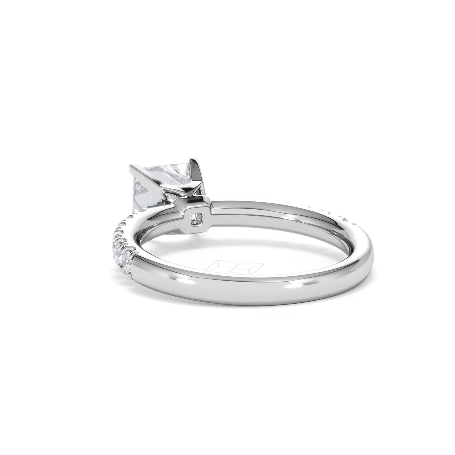 Katerina Lab Princess Diamond Engagement Ring Platinum 1.55ct F/VS1 - Image 54