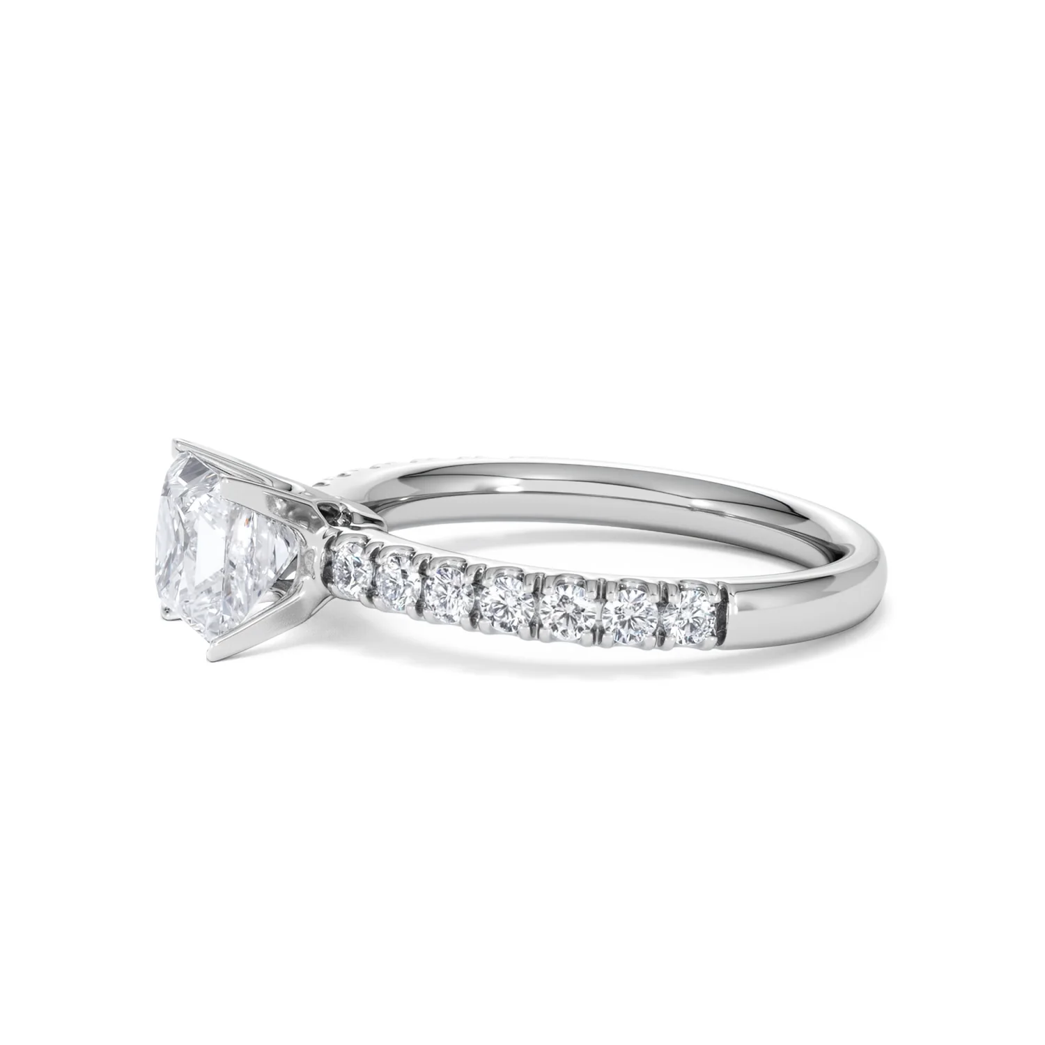 Katerina Lab Princess Diamond Engagement Ring Platinum 1.55ct F/VS1 - Image 72