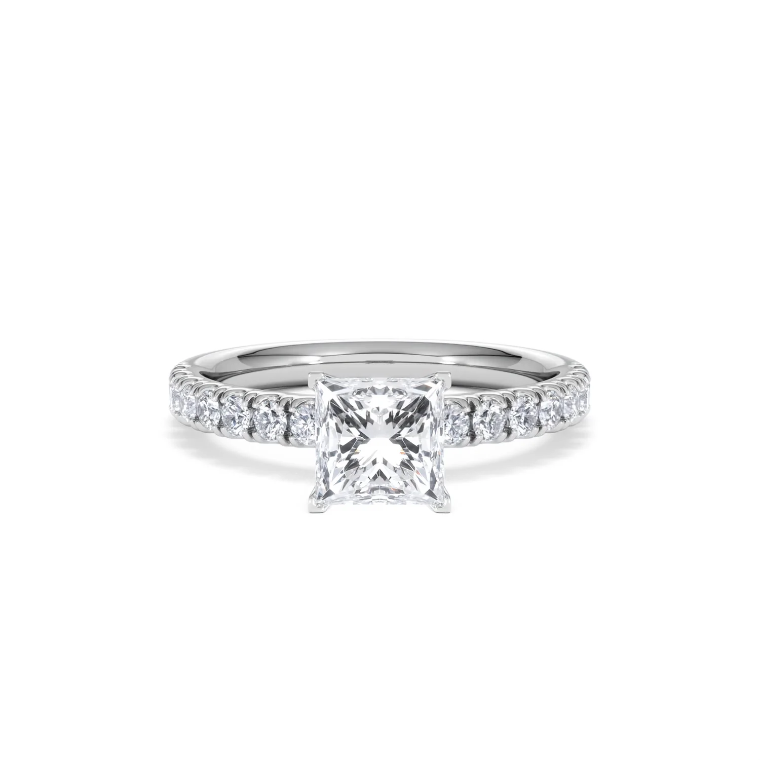 Katerina Lab Princess Diamond Engagement Ring Platinum 1.55ct F/VS1 - Image 8