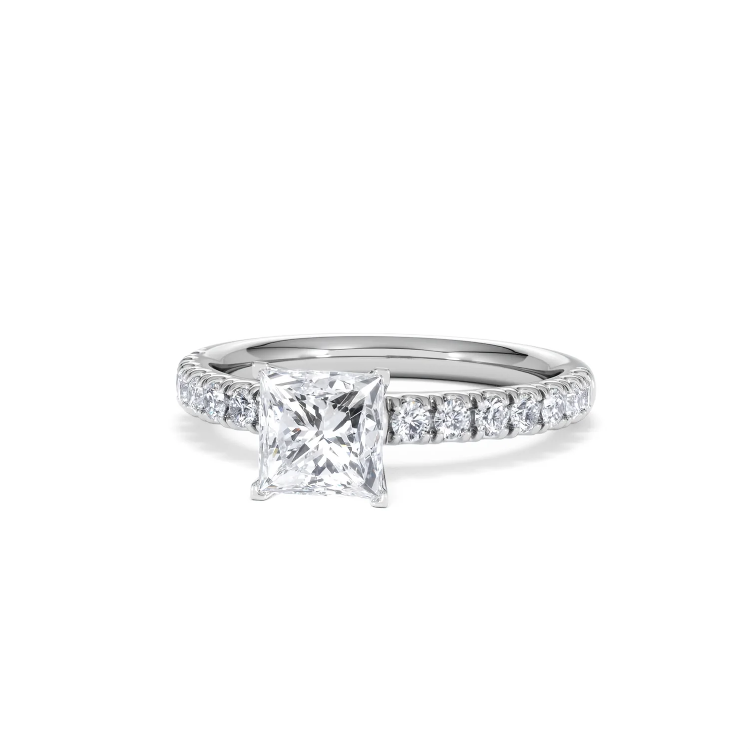 Katerina Lab Princess Diamond Engagement Ring Platinum 1.55ct F/VS1 - Image 85