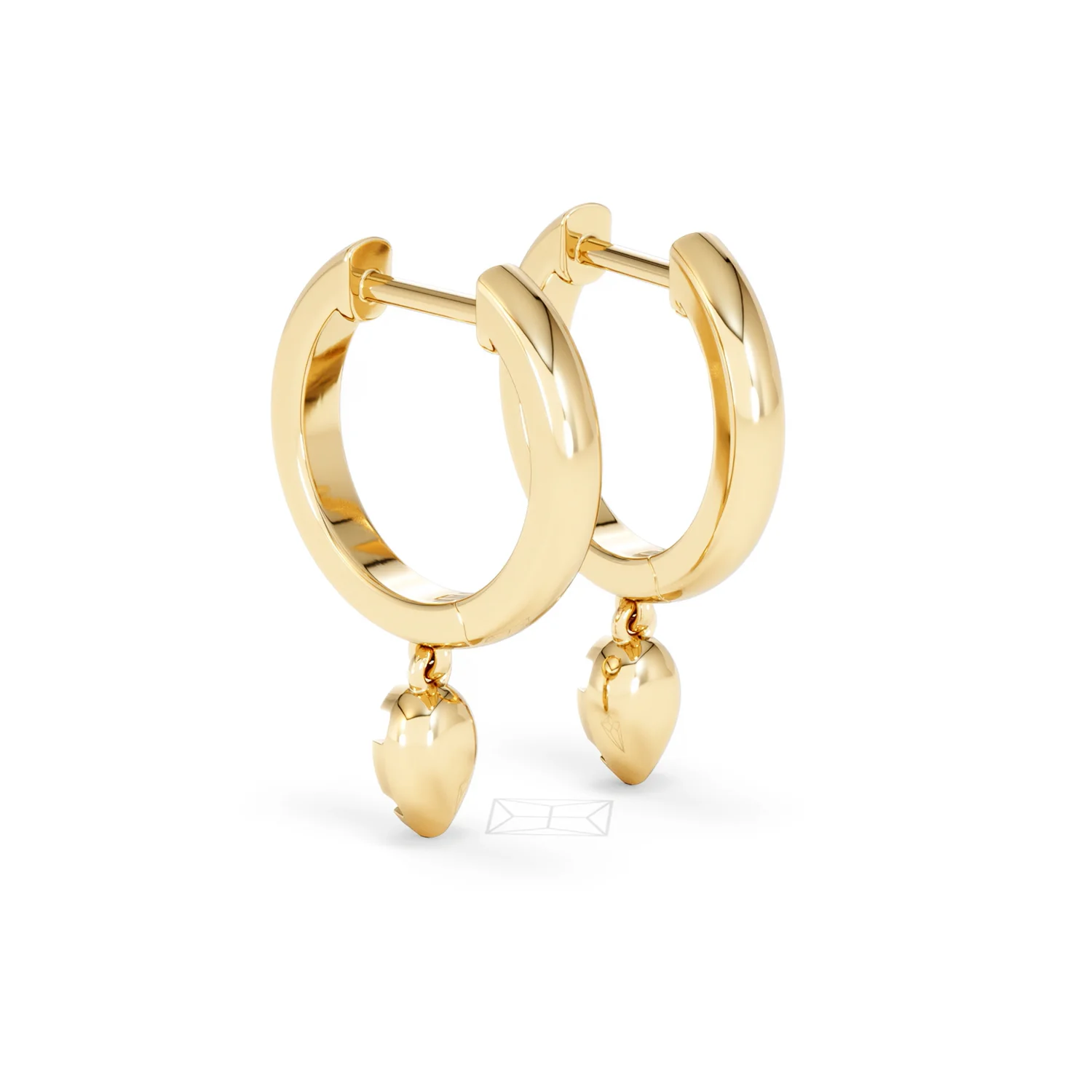 Lab Diamond 0.15ct Marquise Drop Huggies in 18K Gold Vermeil - Image 58