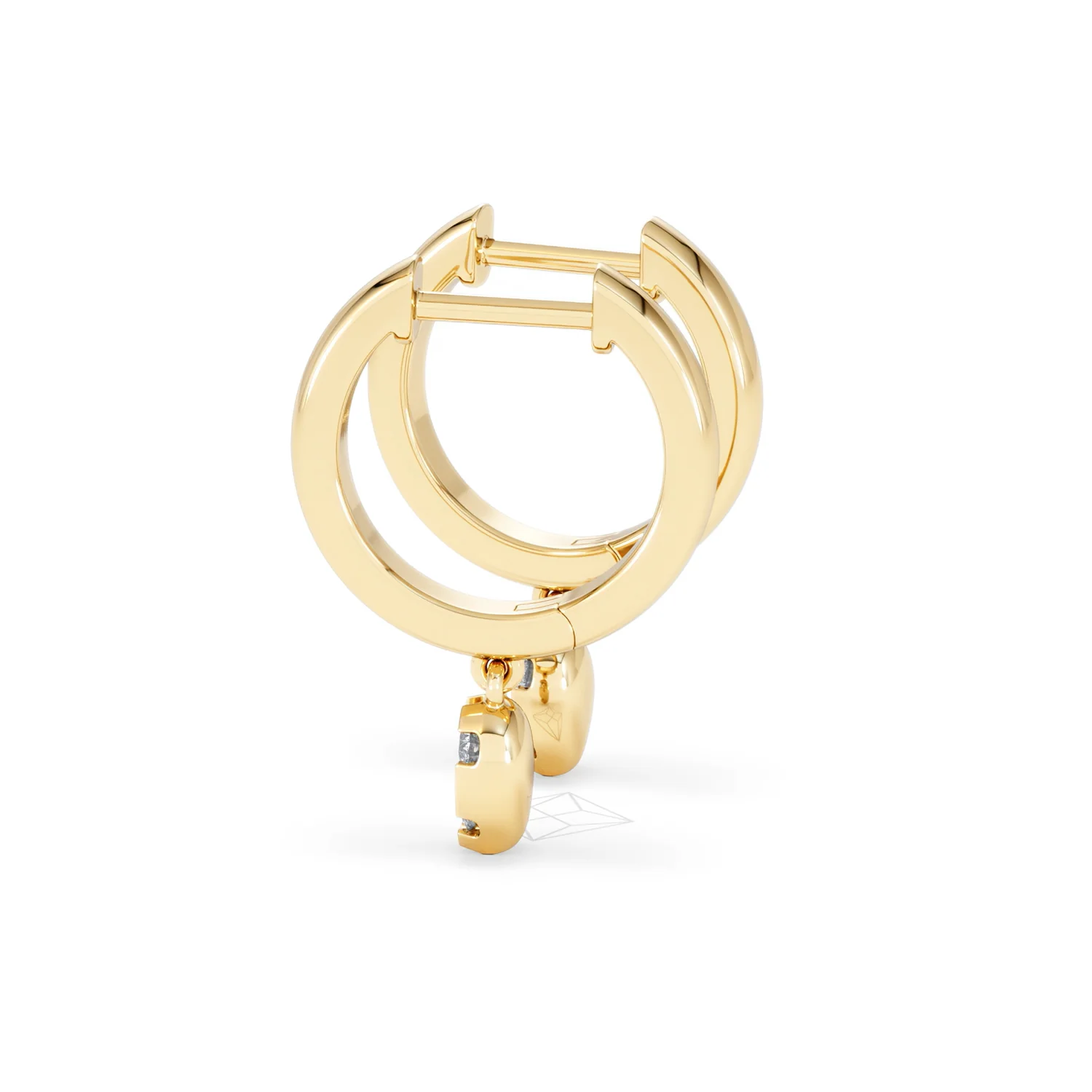 Lab Diamond 0.15ct Marquise Drop Huggies in 18K Gold Vermeil - Image 66