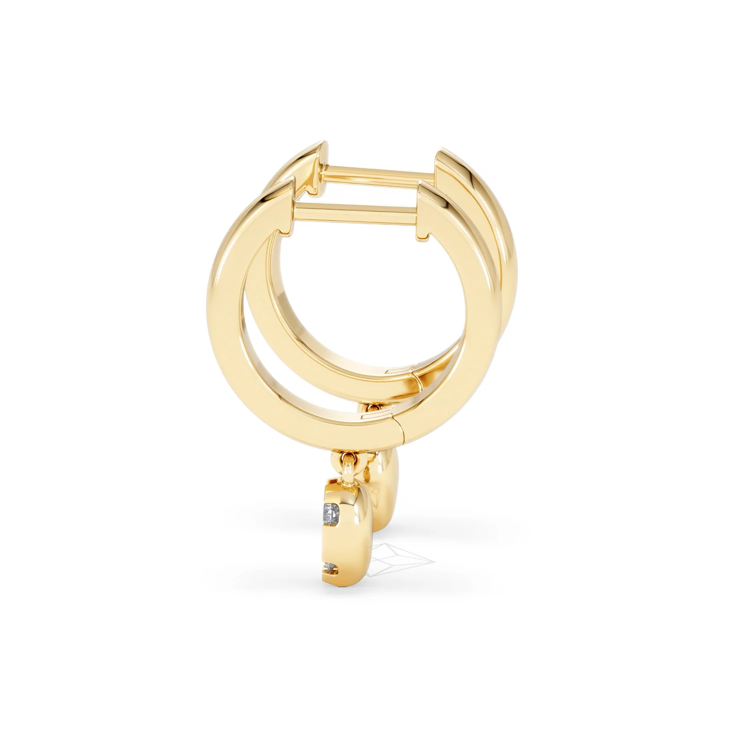 Lab Diamond 0.15ct Marquise Drop Huggies in 18K Gold Vermeil - Image 67