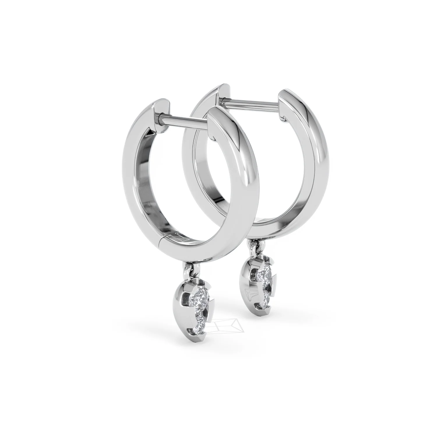 Lab Diamond 0.15ct Marquise Drop Huggies in 925 Silver - Image 20