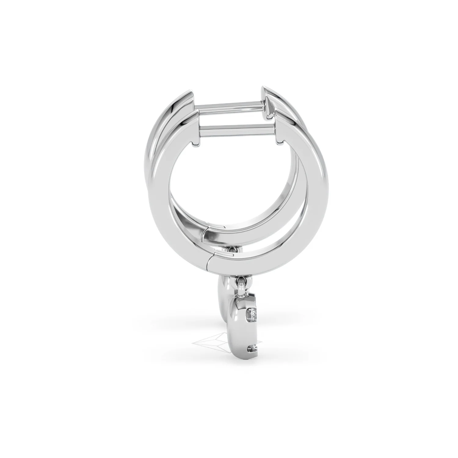Lab Diamond 0.15ct Marquise Drop Huggies in 925 Silver - Image 29