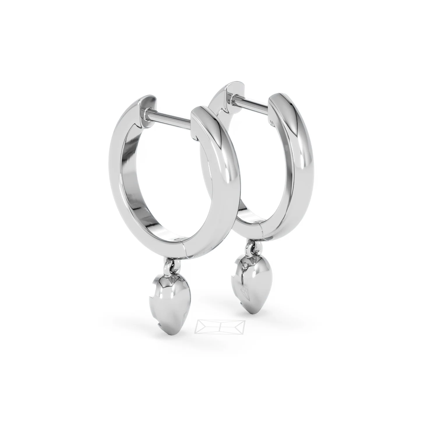 Lab Diamond 0.15ct Marquise Drop Huggies in 925 Silver - Image 57