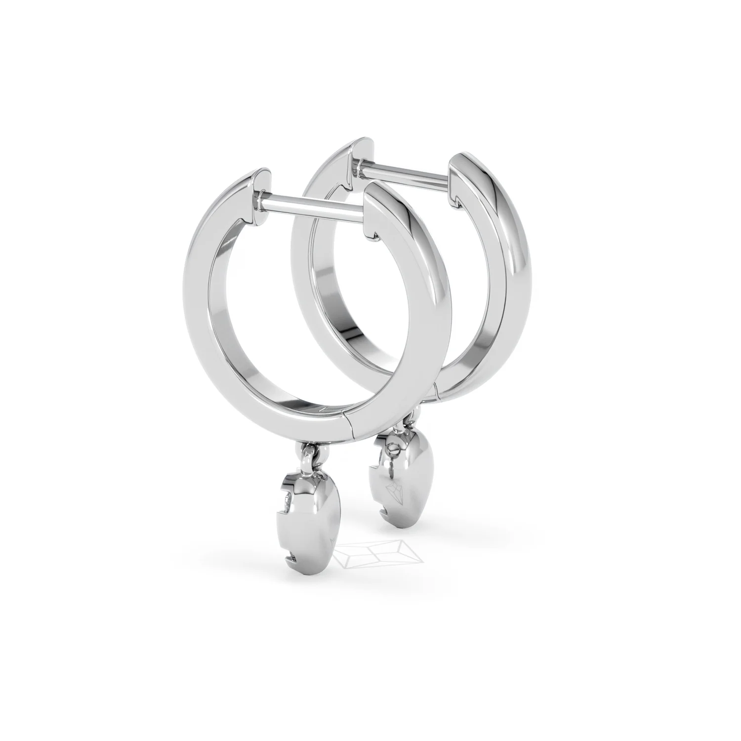Lab Diamond 0.15ct Marquise Drop Huggies in 925 Silver - Image 61