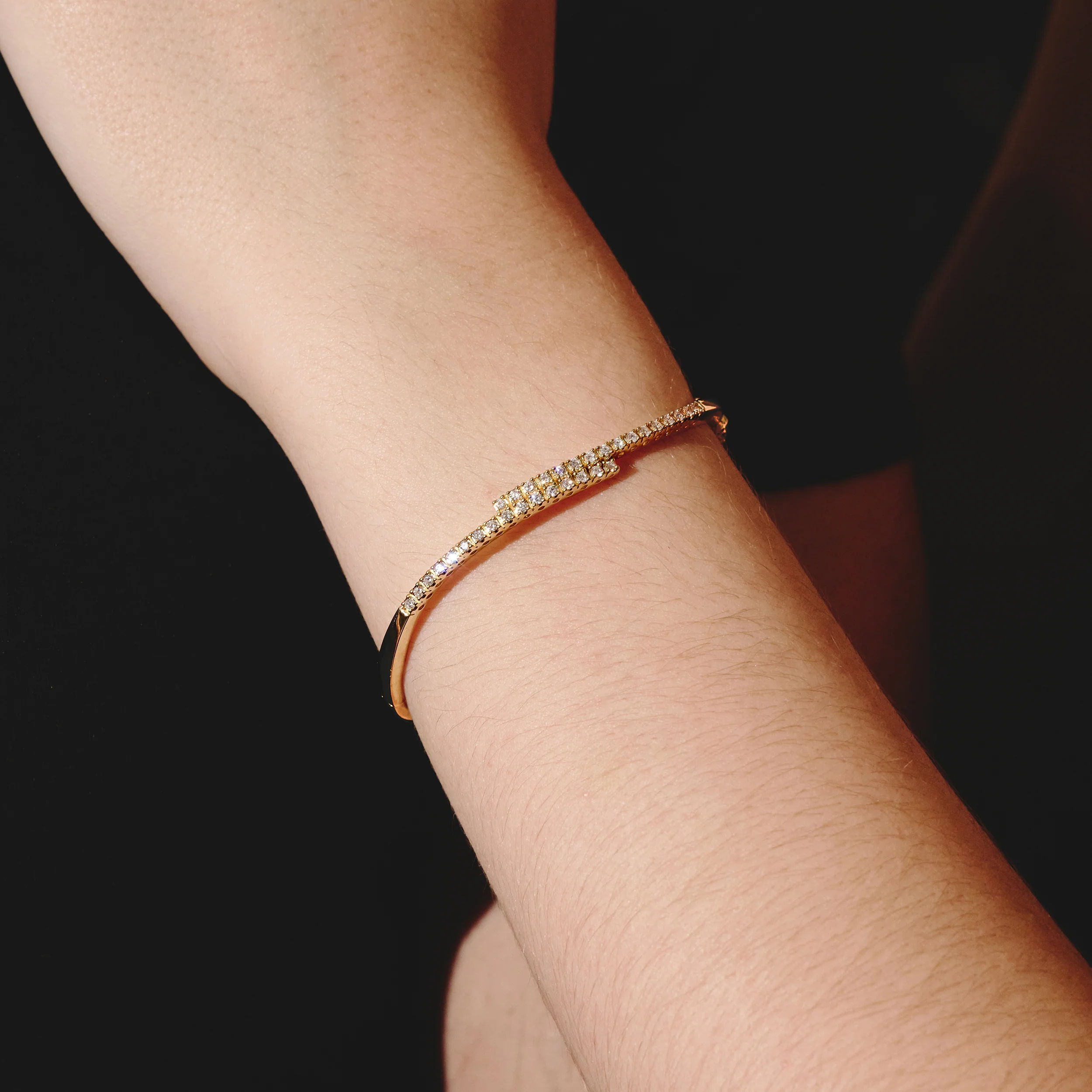Lab Diamond Bangle 0.50ct in 18K Gold Vermeil - Image 4