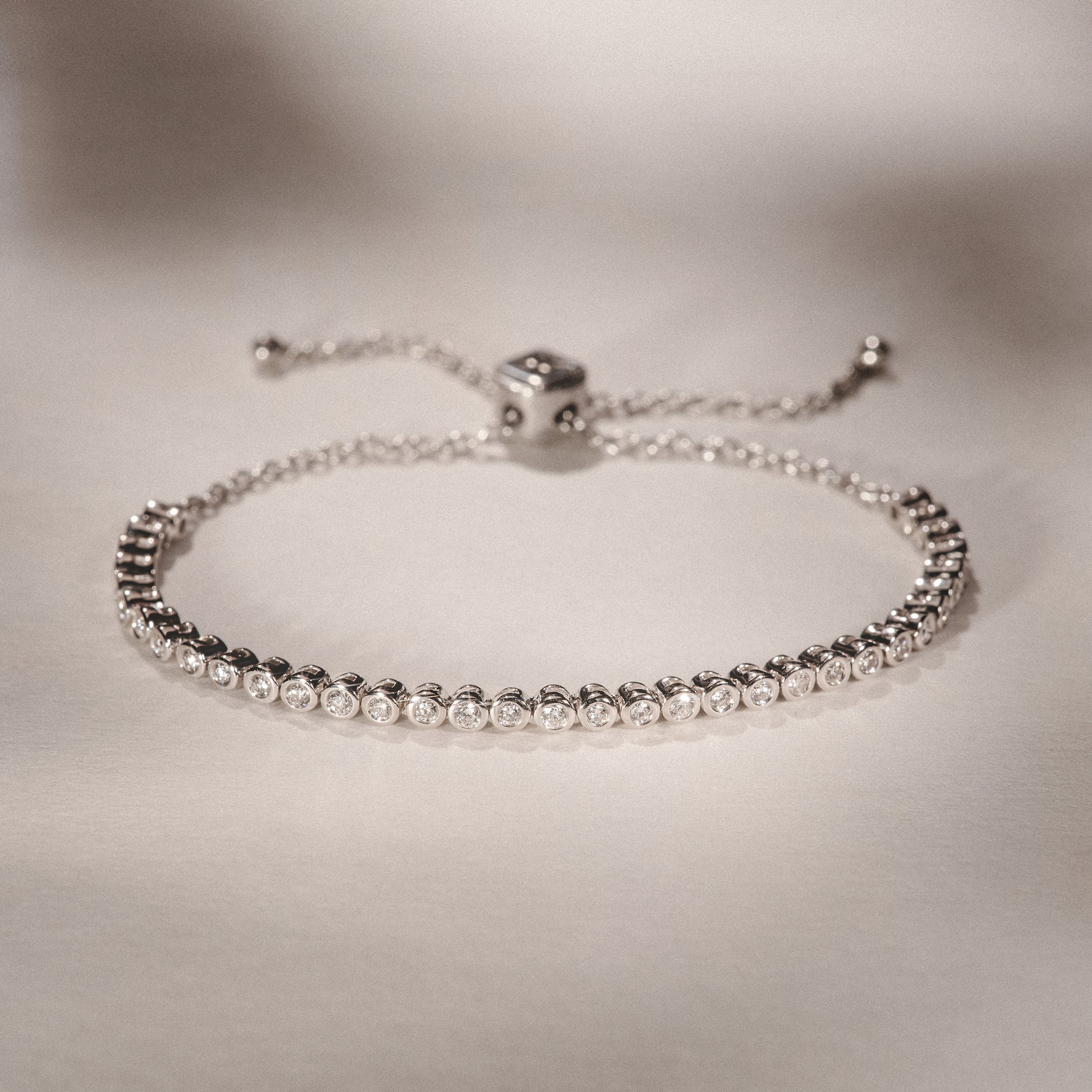 Lab Diamond Bezel Rubover Tennis Bracelet 0.50ct in 925 Silver - Image 2