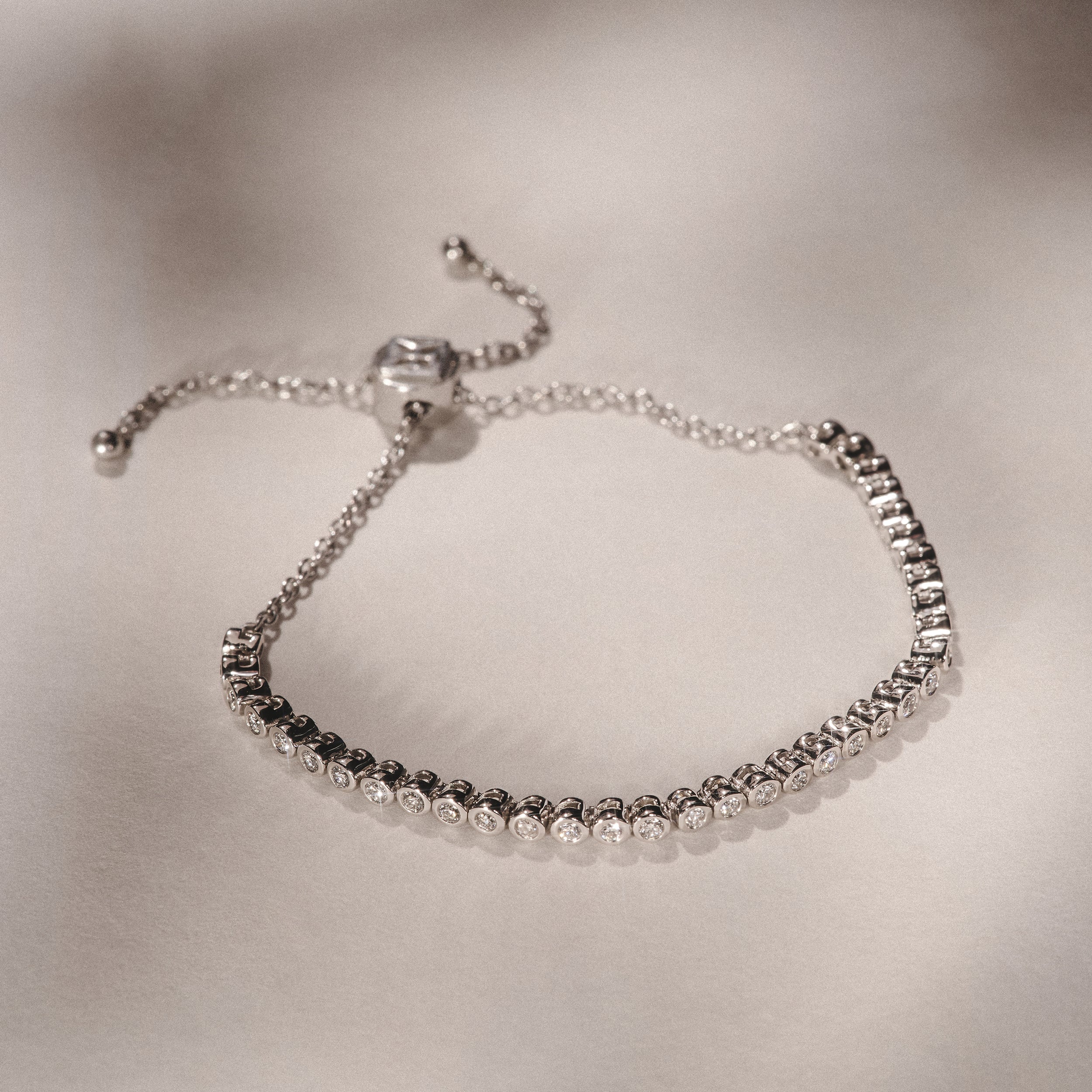 Lab Diamond Bezel Rubover Tennis Bracelet 0.50ct in 925 Silver - Image 4