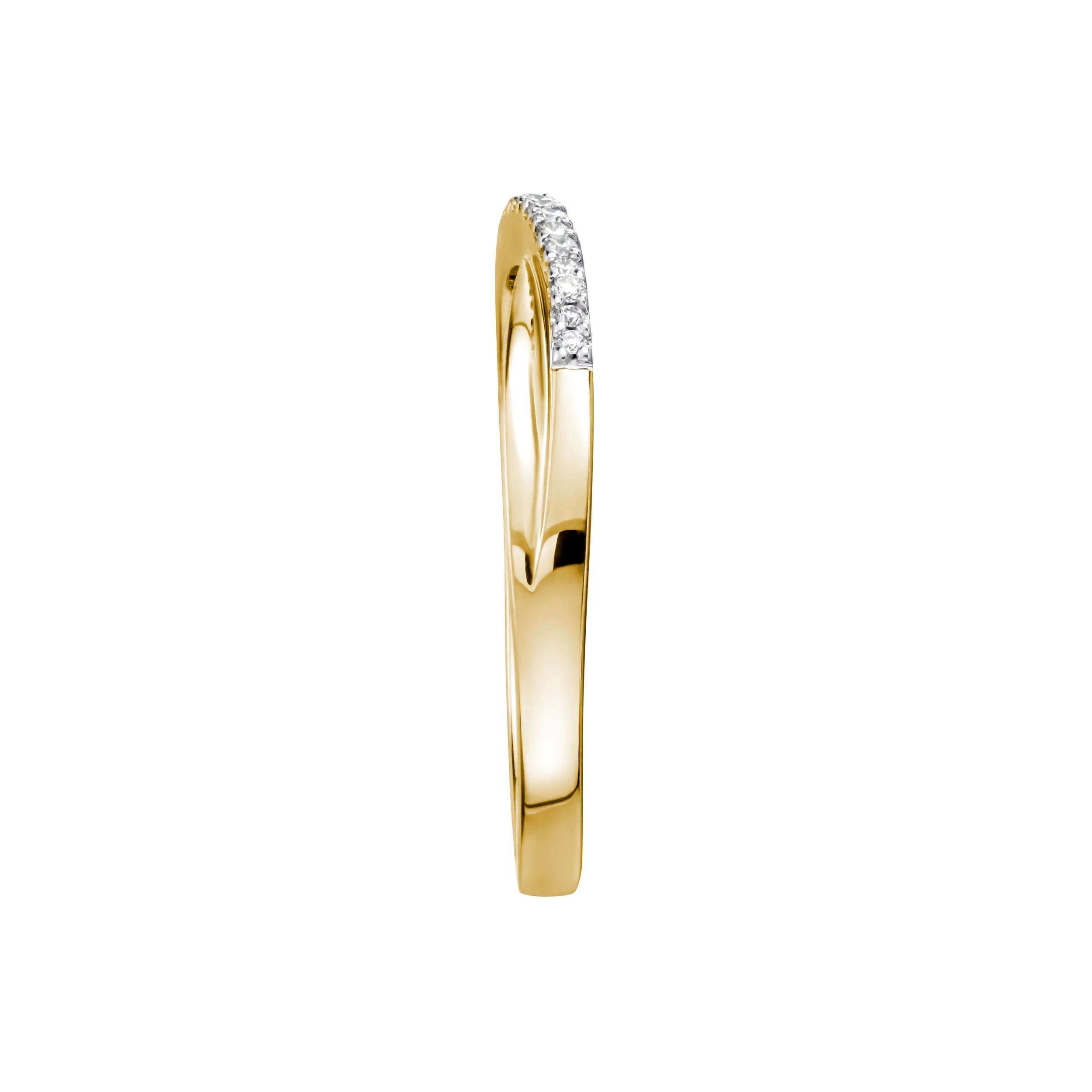 Lab Diamond Half Eternity Wave Ring 0.05ct in 18K Gold Vermeil - Image 6
