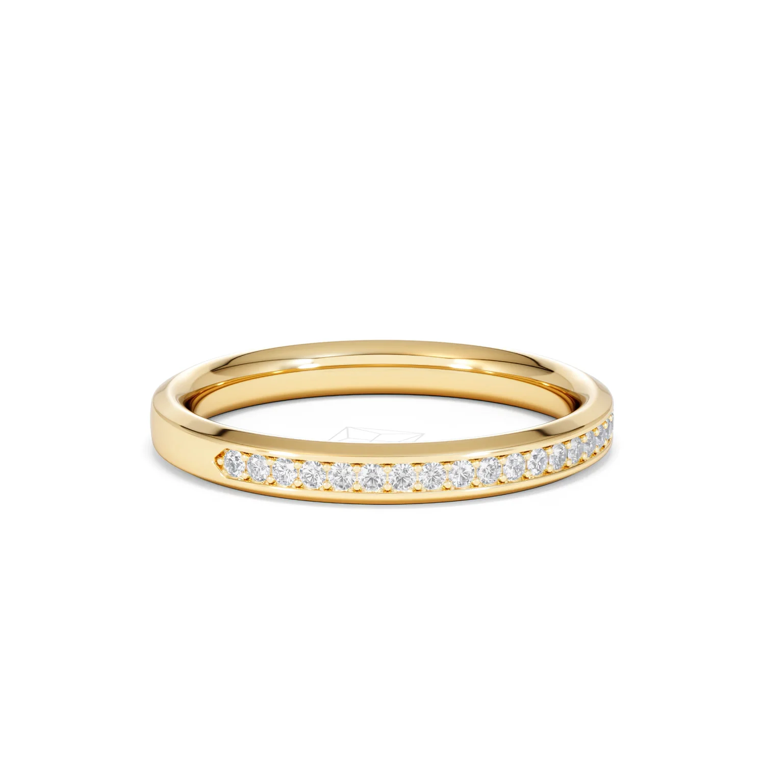 Lab Diamond Heritage Half Eternity Ring 0.15ct H/SI in 18K Gold Vermeil - Image 15