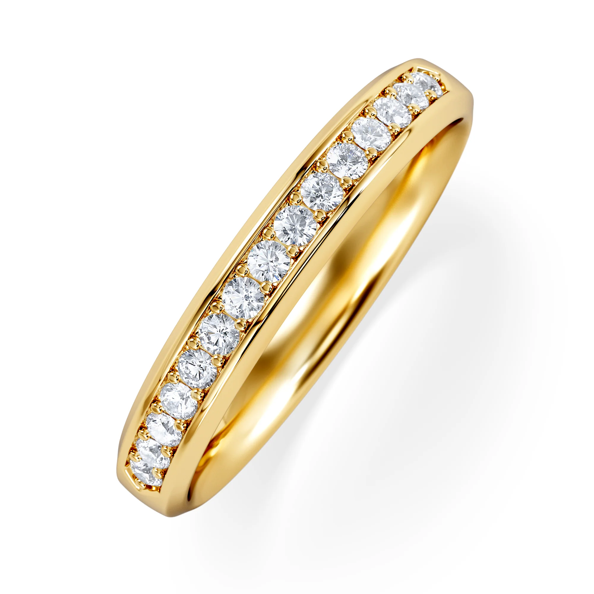 Lab Diamond Heritage Half Eternity Ring 0.30ct H/SI in 18K Gold Vermeil