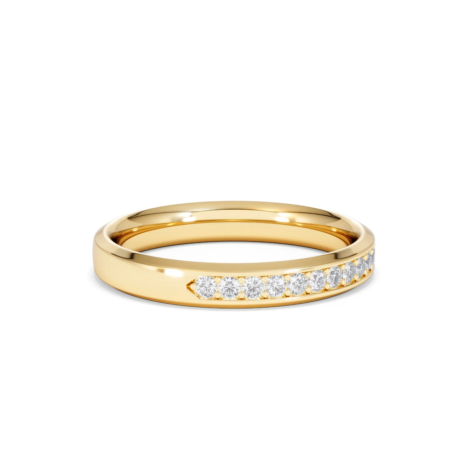 Lab Diamond Heritage Half Eternity Ring 0.30ct H/SI in 18K Gold Vermeil - Image 21