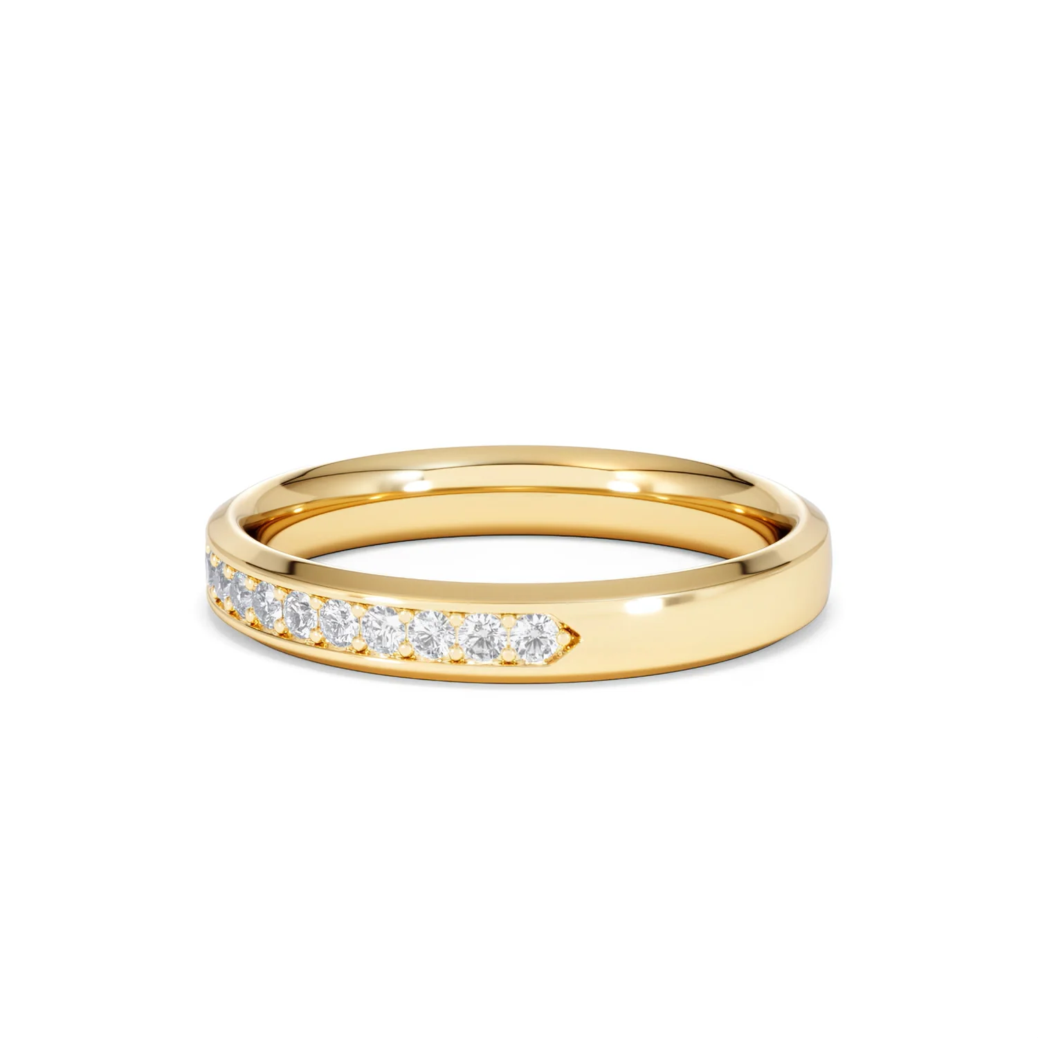 Lab Diamond Heritage Half Eternity Ring 0.30ct H/SI in 18K Gold Vermeil - Image 75