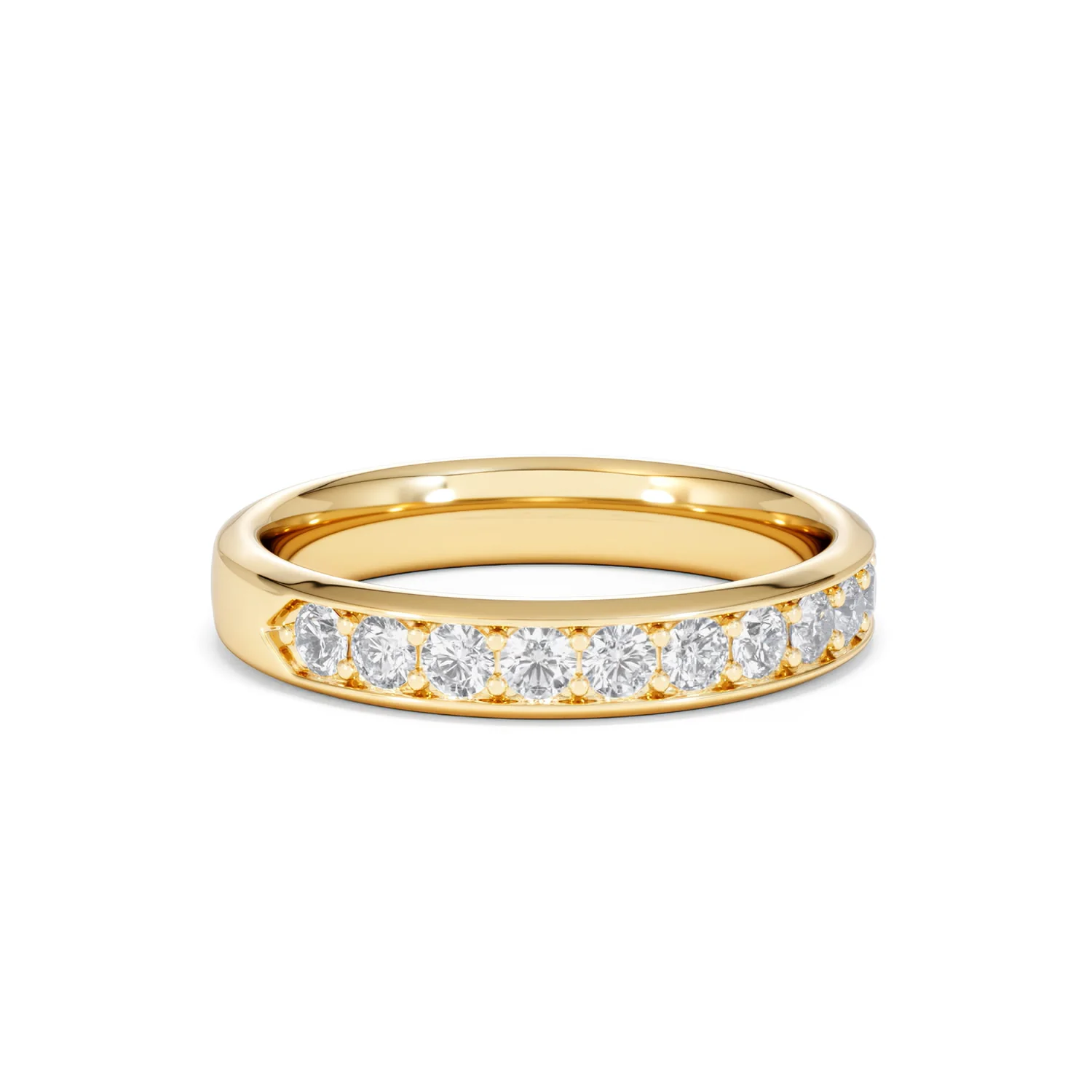 Lab Diamond Heritage Half Eternity Ring 0.50ct H/SI in 18K Gold Vermeil - Image 15
